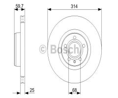 Bosch 0986479c70 tarcza hamulc. audi a6  04-, audi a6 (4f2, c6)