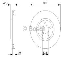 Bosch 0986479c75 tarcza hamulc. volvo s40 ii  04-12, ford focus ii (da_), volvo c70 ii kabriolet