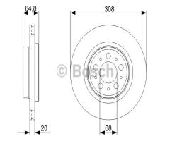 Bosch 0986479c78 tarcza hamulc. volvo xc90  02- tył wen., volvo xc90 i