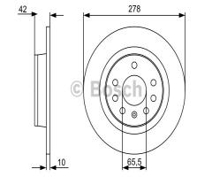 Bosch 0986479c80 tarcza hamulc. opel astra h 05-10 tył 2,0 turbo, opel astra h nadwozie pełne (l70)