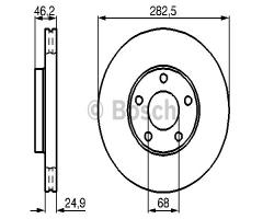 Bosch 0986479c81 tarcza hamulc. vw passat  96-98, vw passat (3b2)