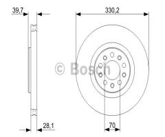 Bosch 0986479c82 tarcza hamulc. alfa romeo 159  05- przód, alfa romeo giulietta (940)