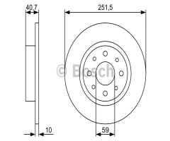 Bosch 0986479c83 tarcza hamulc. alfa romeo mito  08- tył, alfa romeo mito (955)