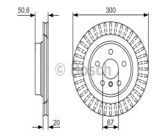 Bosch 0986479c95 tarcza hamulc. bmw 2 f45  14- tył, bmw 2 active tourer (f45)