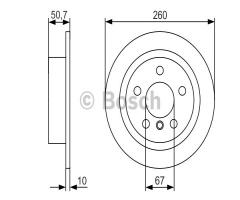 Bosch 0986479c96 tarcza hamulc. mini cooper,one  13- tył, mini mini (f55)