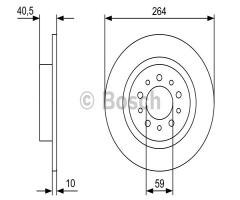 Bosch 0986479c98 tarcza hamulc. fiat 500l  12- tył, fiat 500l