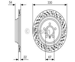 Bosch 0986479d11 tarcza hamulc., mercedes-benz klasa m (w166)