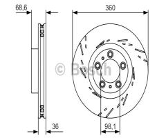 Bosch 0986479d22 tarcza hamulc., porsche panamera