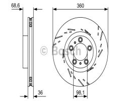 Bosch 0986479d23 tarcza hamulc., porsche panamera