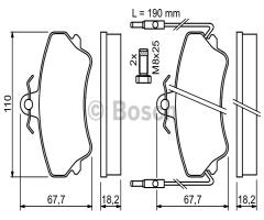 Bosch 0986494056 klocki hamulc. renault espace  91-96 z czuj., renault espace ii (j/s63_)