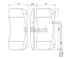 Bosch 0986494067 klocki hamulc. alfa romeo gt 3,2gta  03- z czuj., alfa romeo 156 (932)