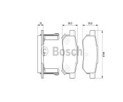 Bosch 0986494128 klocki hamulc. honda jazz  04-05 tył, honda jazz ii (gd)