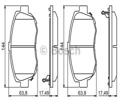 Bosch 0986494211 klocki hamulc. lexus gs300  93-05, lexus gs (jzs147)