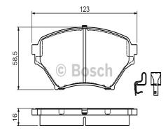 Bosch 0986494225 klocki hamulc. mazda mx5  00-05 przód, mazda mx-5 ii (nb)