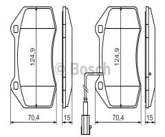 Bosch 0986494228 klocki hamulc. alfa romeo mito 1,4tb  08- przód, alfa romeo mito (955)