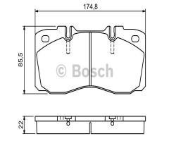 Bosch 0986494257 klocki hamulc. iveco daily iv  06- przód, iveco daily iv platforma / podwozie