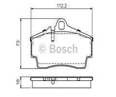 Bosch 0986494265 klocki hamulc. porsche boxster  96- tył, porsche boxster (987)