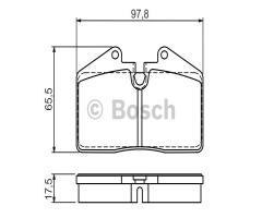 Bosch 0986494267 klocki hamulc. porsche 944  88-91 p+t, audi 80 avant (8c, b4)