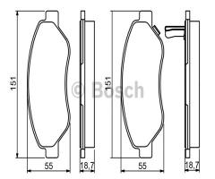 Bosch 0986494345 klocki hamulc. opel corsa d  06- 1,7cdti przód, opel corsa d