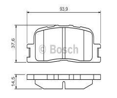 Bosch 0986494359 klocki hamulc. toyota camry  01-05 tył, toyota camry (mcv3_, acv3_, _xv3_)