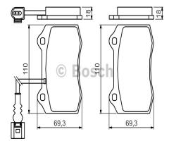 Bosch 0986494367 klocki hamulc. seat leon  02-05 1,8t cupra przód, seat leon (1m1)