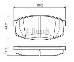 Bosch 0986494380 klocki hamulc. toyota landcruiser  08- tył v8, toyota land cruiser (vdj20_, uzj20_)