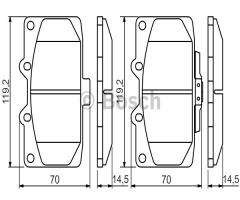 Bosch 0986494398 klocki hamulc. subaru impreza  98-07, subaru impreza sedan (gc)