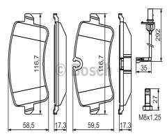 Bosch 0986494446 klocki hamulc. audi a8  09- tył, audi a8 (4h_)