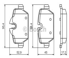 Bosch 0986494461 klocki hamulc. mini countryman  10-, mini mini countryman (r60)