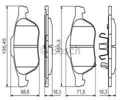 Bosch 0986494485 klocki hamulc. toyota avensis  01-03 z czuj., toyota avensis liftback (_t22_)