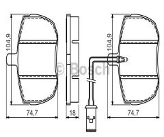 Bosch 0986494535 klocki hamulc. landrover discovery  89-98