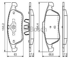 Bosch 0986494556 klocki hamulc. renault latitude  11-, renault latitude (l70_)