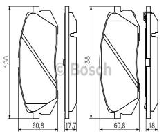 Bosch 0986494559 klocki hamulc. kia sportage  10- przód, hyundai ix35 (lm, el, elh)