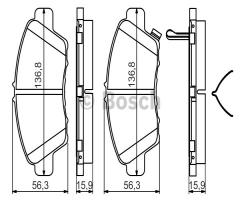 Bosch 0986494562 klocki hamulc. honda jazz  09-, honda city sedan (gm)