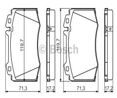 Bosch 0986494576 klocki hamulc. mercedes w220 s-klasa  02-05, mercedes-benz klasa s (w220)