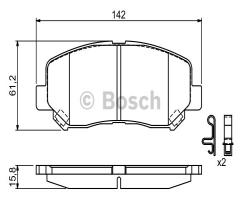 Bosch 0986494675 klocki hamulc. mazda cx-5  11- przód