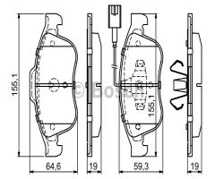 Bosch 0986494680 klocki hamulc. alfa romeo giulietta  10- przód