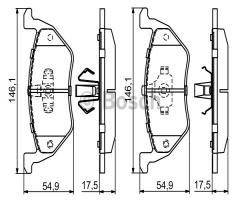 Bosch 0986494683 klocki hamulc. ford maverick  01-07 tył