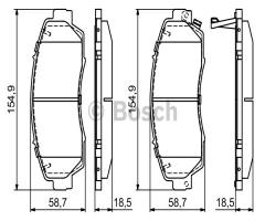 Bosch 0986494685 klocki hamulc. honda cr-v  12- przód, honda cr-v iv (re)