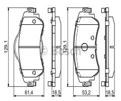 Bosch 0986494690 klocki hamulc. citroen c4  09- przód, citroËn c4 ii (b7)