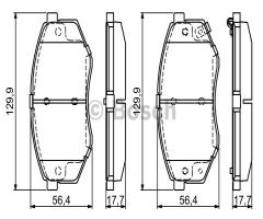 Bosch 0986494692 klocki hamulc. hyundai ix20  10- przód, hyundai ix20 (jc)