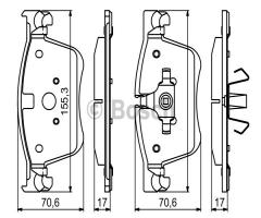 Bosch 0986494696 klocki hamulc. citroen c4 picasso ii  13- przód, citroËn c4 grand picasso ii