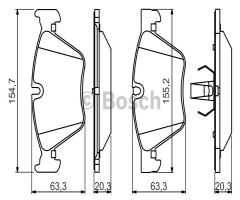 Bosch 0986494705 klocki hamulc. bmw 5 f10  10- przód, bmw 5 (f10, f18)