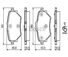 Bosch 0986494716 klocki hamulc. citroen c4 picasso ii  13- tył, citroËn c4 picasso ii