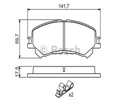 Bosch 0986494720 klocki hamulc. nissan x-trail  13- przód, nissan x-trail (t32)