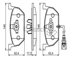 Bosch 0986494721 klocki hamulc. skoda octavia  12- przód, audi a3 (8v1), seat leon sc (5f5)