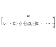 Bosch 1987474972 czujnik klock. hamulc. opel vectra b 95-02 p, opel vectra b hatchback (38_)