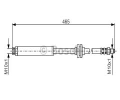 Bosch 1987476079 przewód hamulcowy giętki, fiat panda (169)