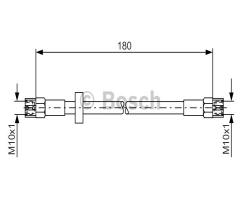 Bosch 1987476216 przewód hamulcowy giętki vw passta  84-93 tył, audi 50 (86), vw polo (86)