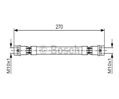 Bosch 1987476404 przewód hamulcowy giętki, audi 100 (4a, c4)